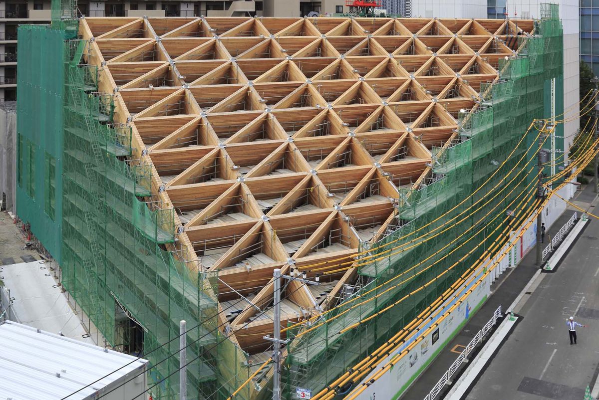 Timber roof design for rooflag showroom