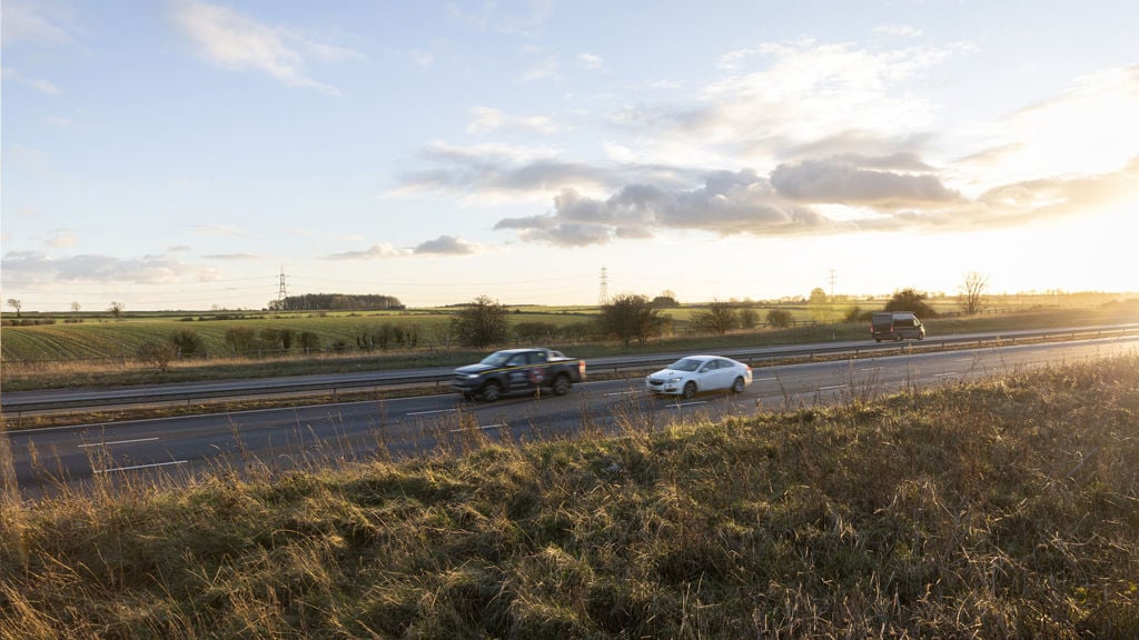 Vehicles driving on the M4 motorway. Credit: National Highways