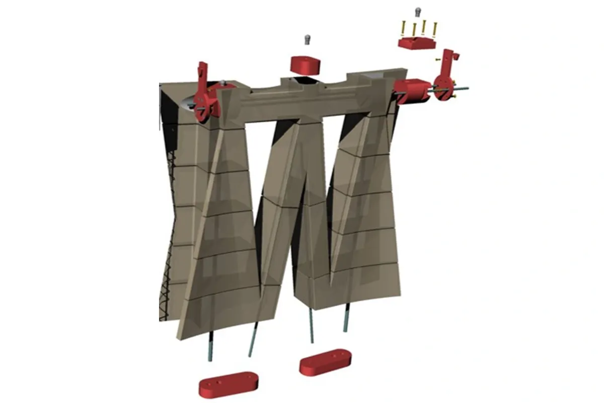 3D model of the masonry parts