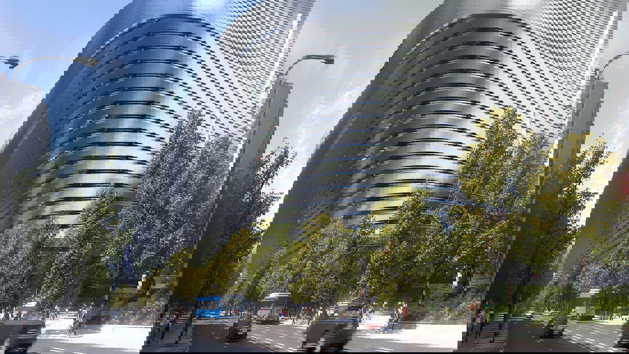 Rendition of the stadium's facade