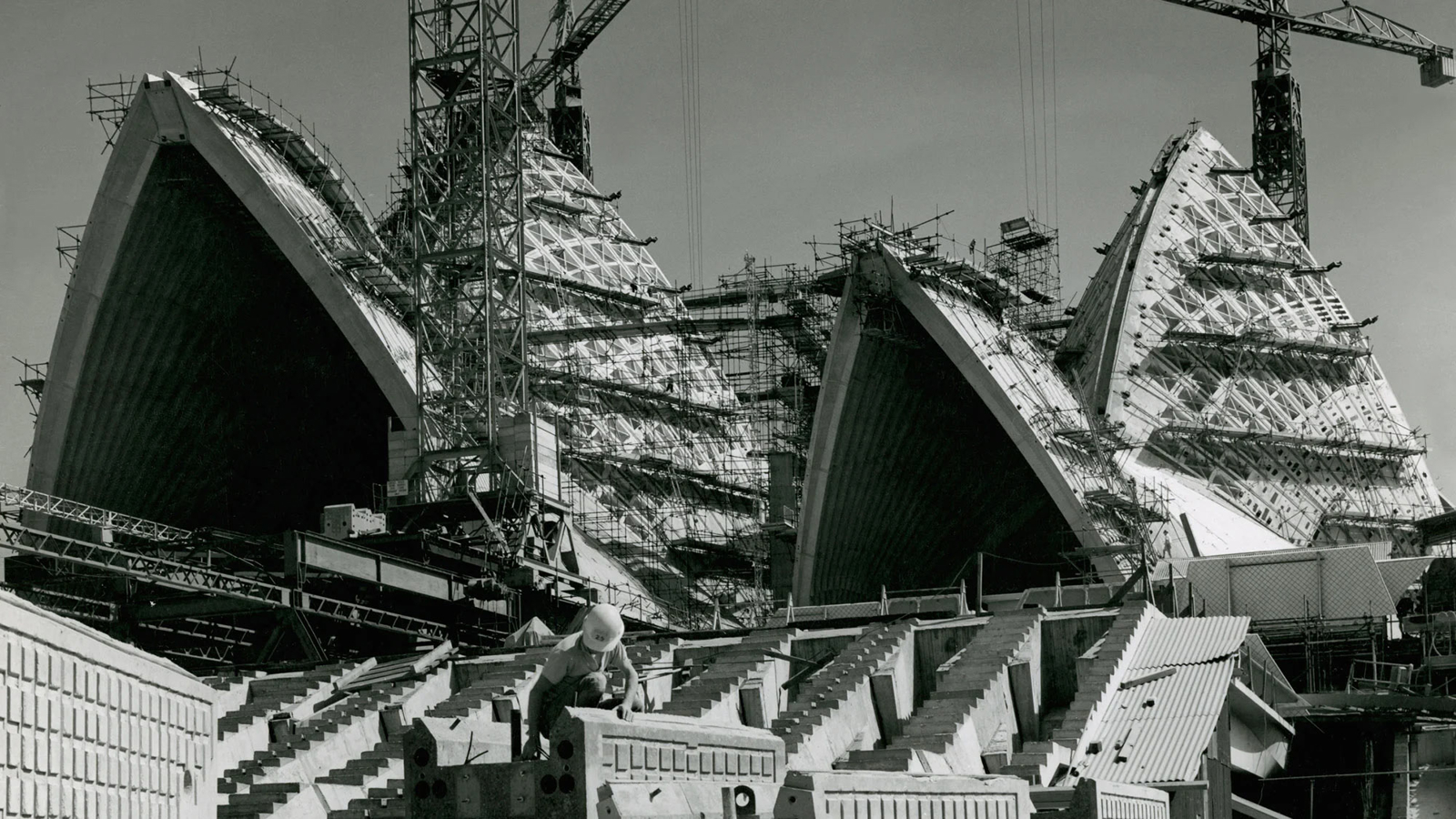 Sydney Opera House under construction