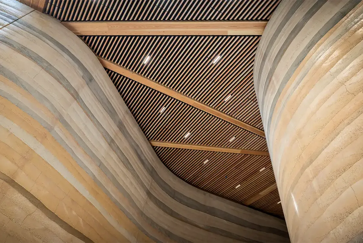 The ceiling of the library.