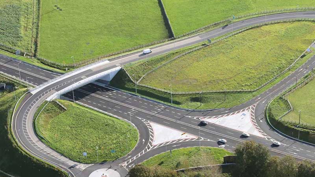 Road junction in Ireland