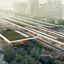 CGI of ZuidasDok station area