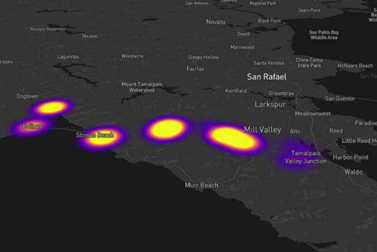 Areas with low state of charge