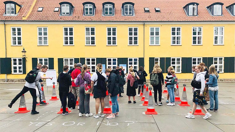 children take part in a user experience exercise