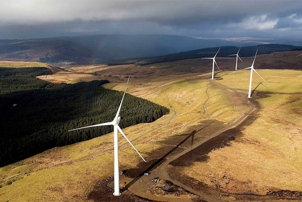 Onshore wind farm in Wales