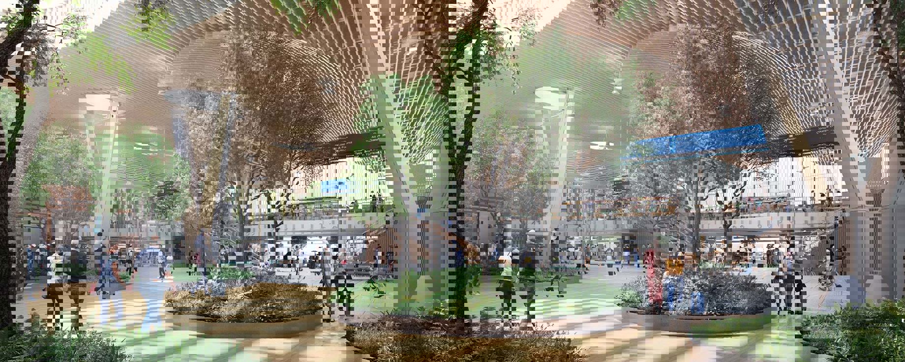 CGI hero of inside of Portland International Airport
